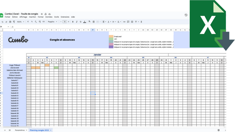 Planning congés : modèle gratuit & conseils